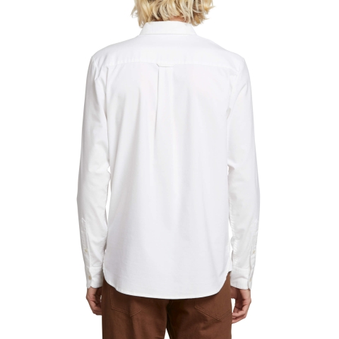 Oxford Stretch L/S-WHT